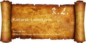 Katona Leontina névjegykártya
